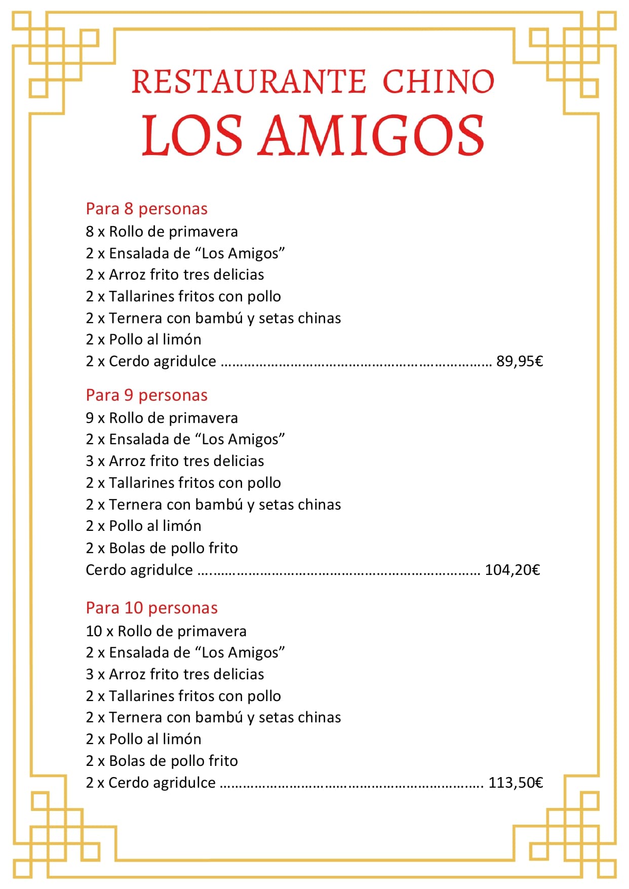 Menu page 3